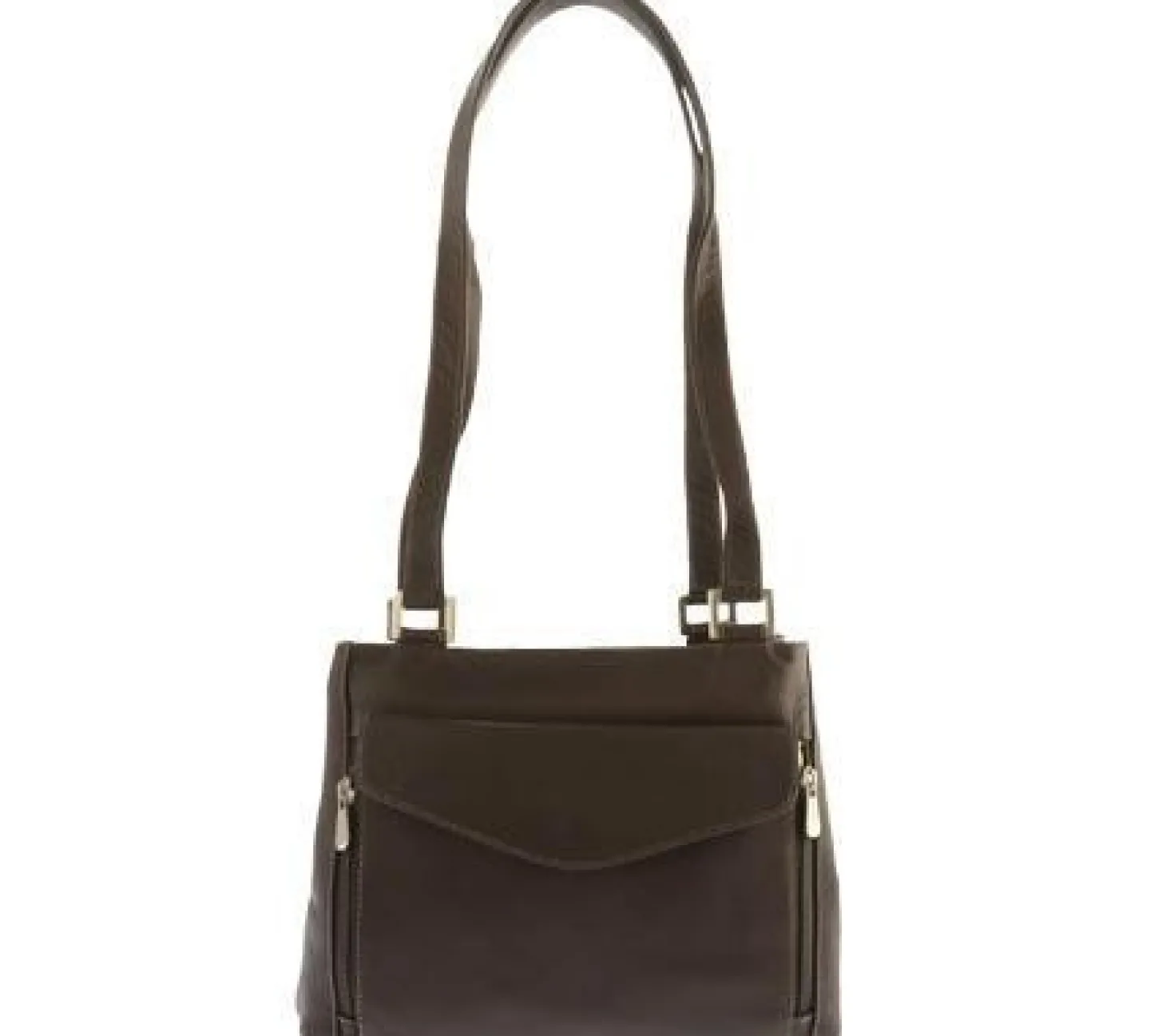 Piel Leather Double Compartment Shoulder Bag