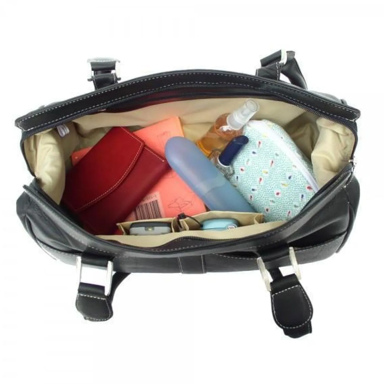 Piel Leather Double Handle Handbag