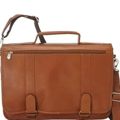 Piel Leather Double Loop Expandable Laptop Briefcase