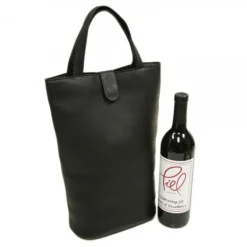 Piel Leather Double Wine Tote