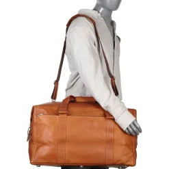 Piel Leather Extra Large Zip-Pocket Duffel