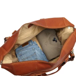 Piel Leather Extra Large Zip-Pocket Duffel