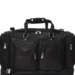 Piel Leather False Bottom Duffel Bag