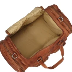 Piel Leather False Bottom Duffel Bag