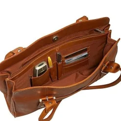 Piel Leather Ladies Buckle Business Tote