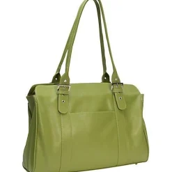 Piel Leather Ladies Buckle Laptop Tote