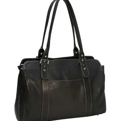Piel Leather Ladies Buckle Laptop Tote