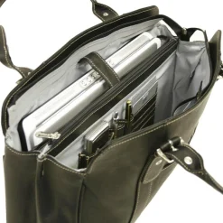 Piel Leather Ladies Buckle Laptop Tote