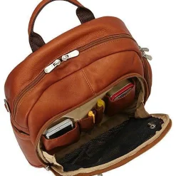 Piel Leather Laptop Backpack/Shoulder Bag