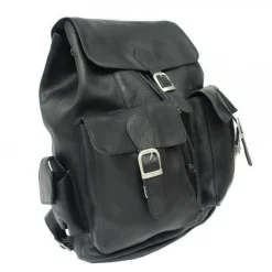 Piel Leather Large Buckle-Flap Backpack