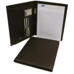 Piel Leather Letter-Size Padfolio with Organizer