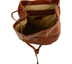 Piel Leather Medium Drawstring Backpack