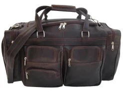 Piel Leather Medium Duffel With Pockets