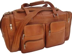 Piel Leather Medium Duffel With Pockets