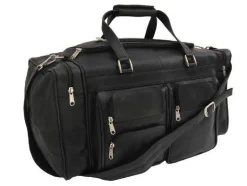 Piel Leather Medium Duffel With Pockets