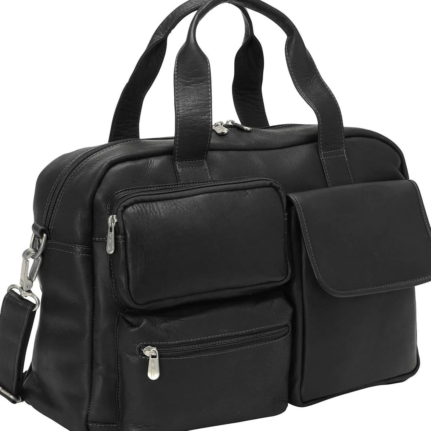 Piel Leather Multi-Pocket Carry-On Duffel