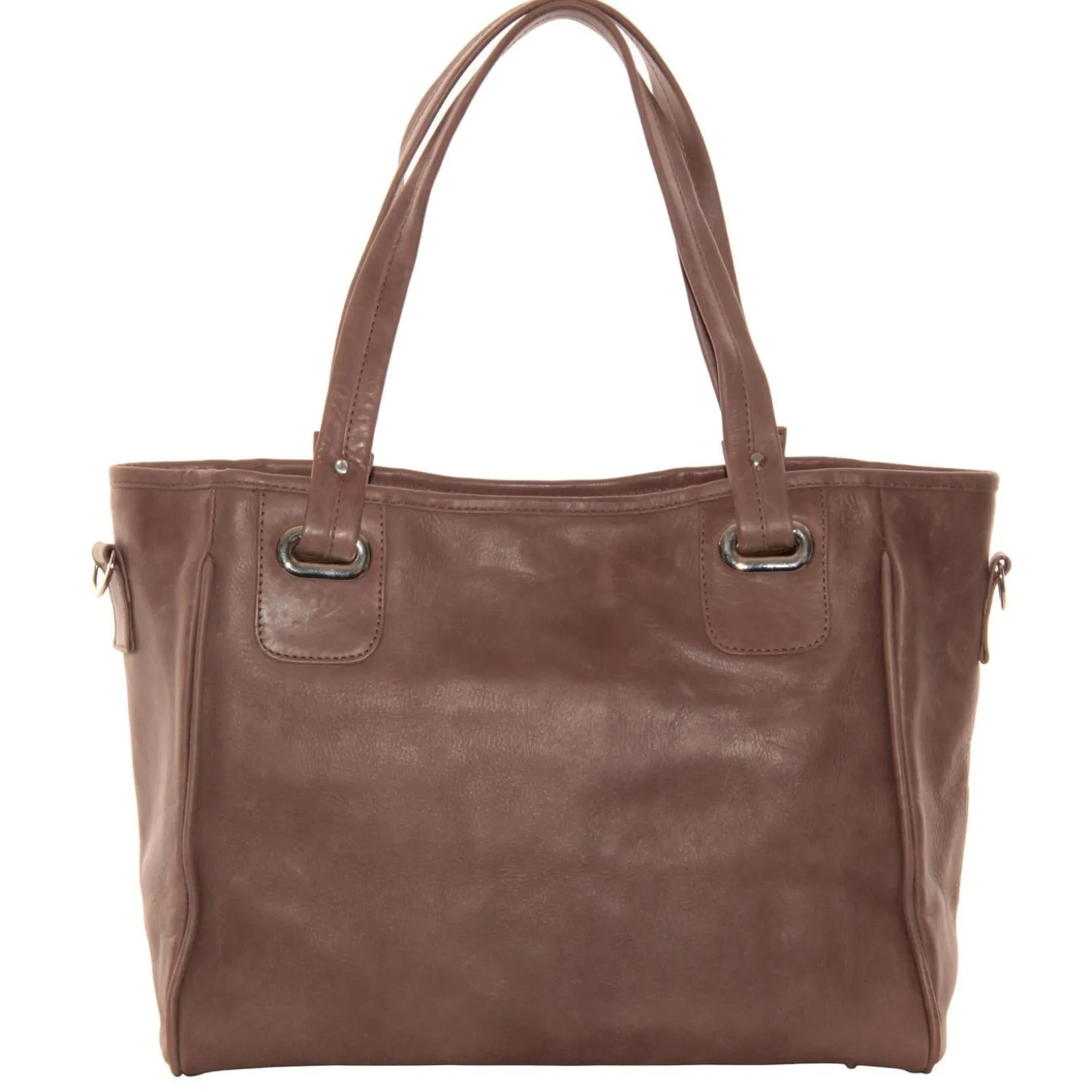 Piel Leather Open Tote Bag