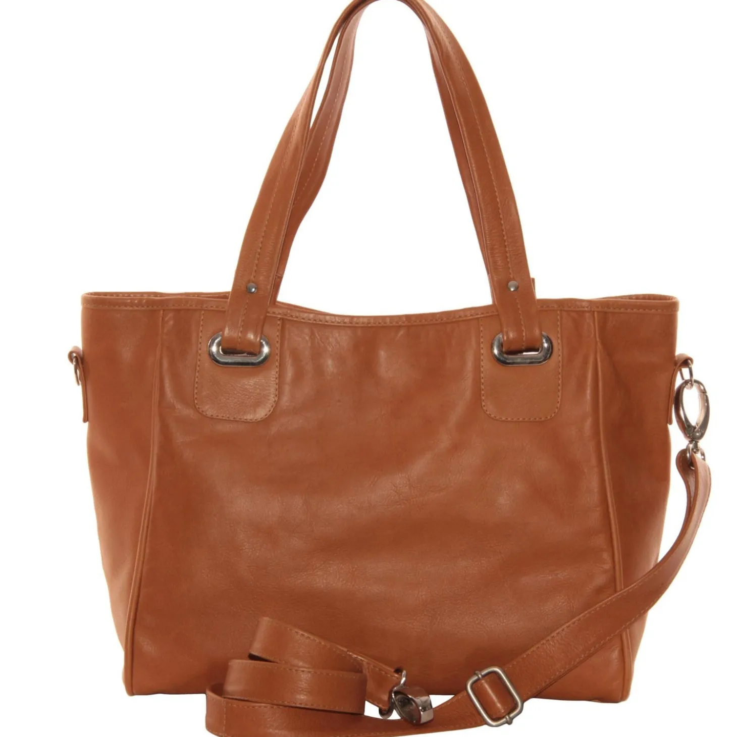 Piel Leather Open Tote Bag