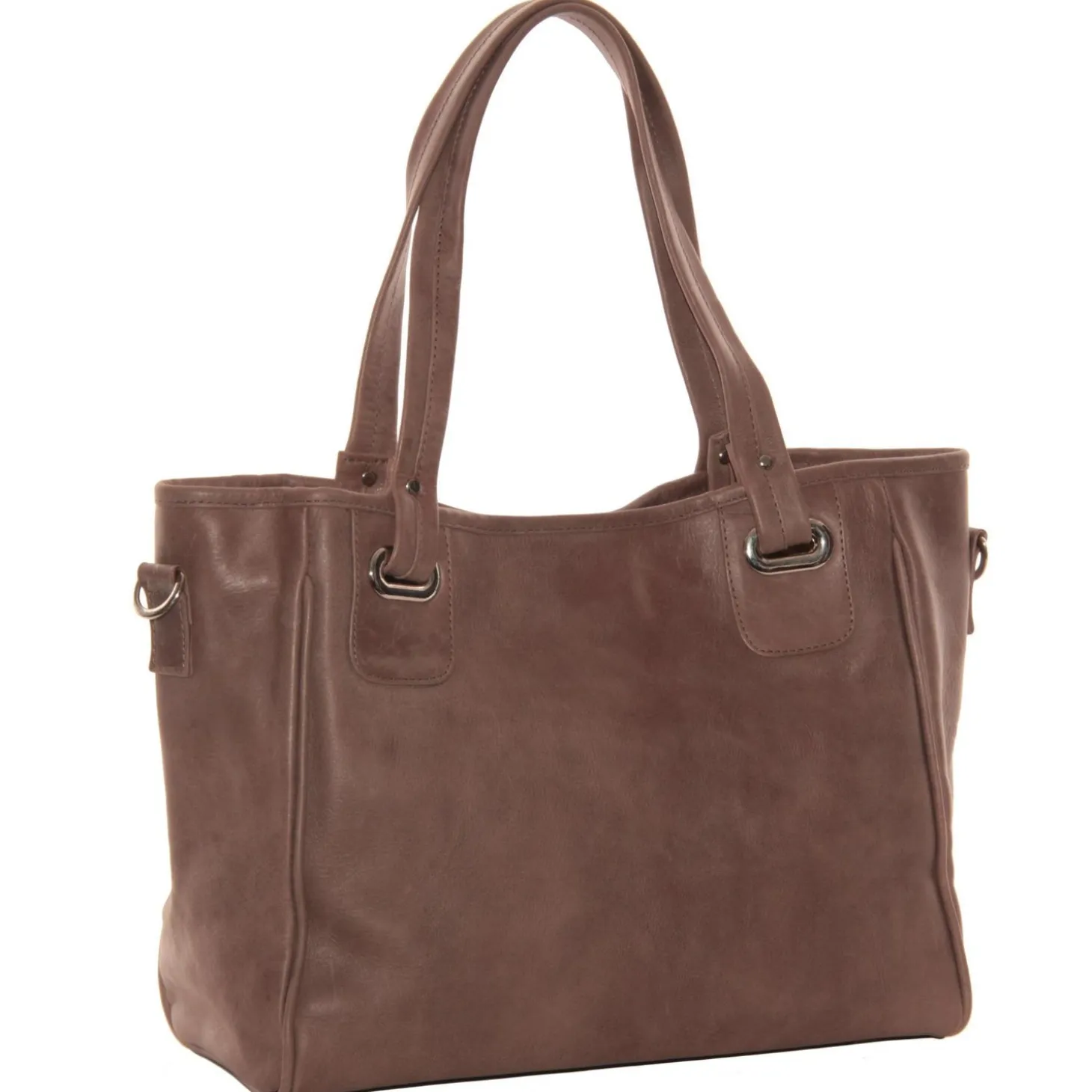 Piel Leather Open Tote Bag