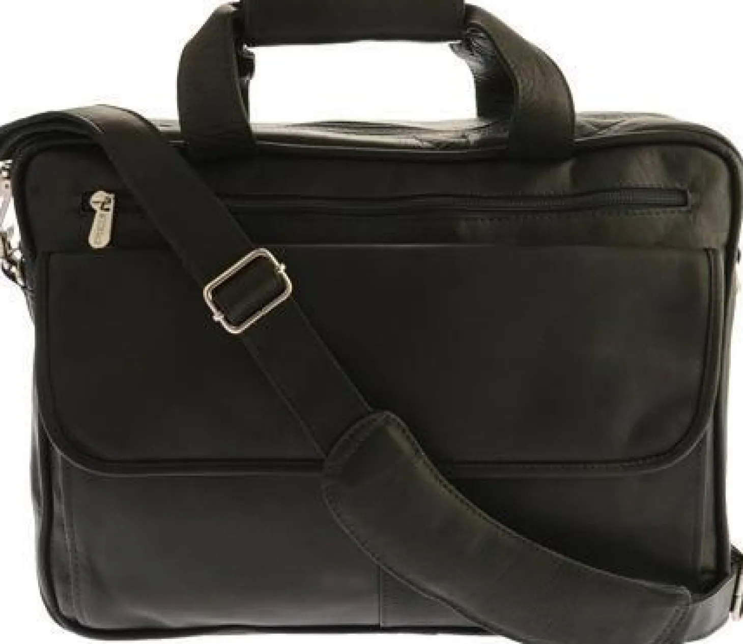 Piel Leather Slim Top-Zip Briefcase