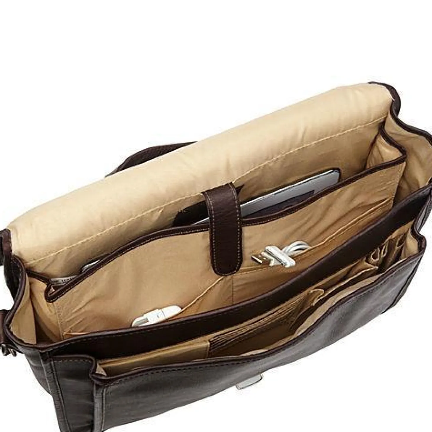 Piel Leather Small Flap-Over Laptop Brief