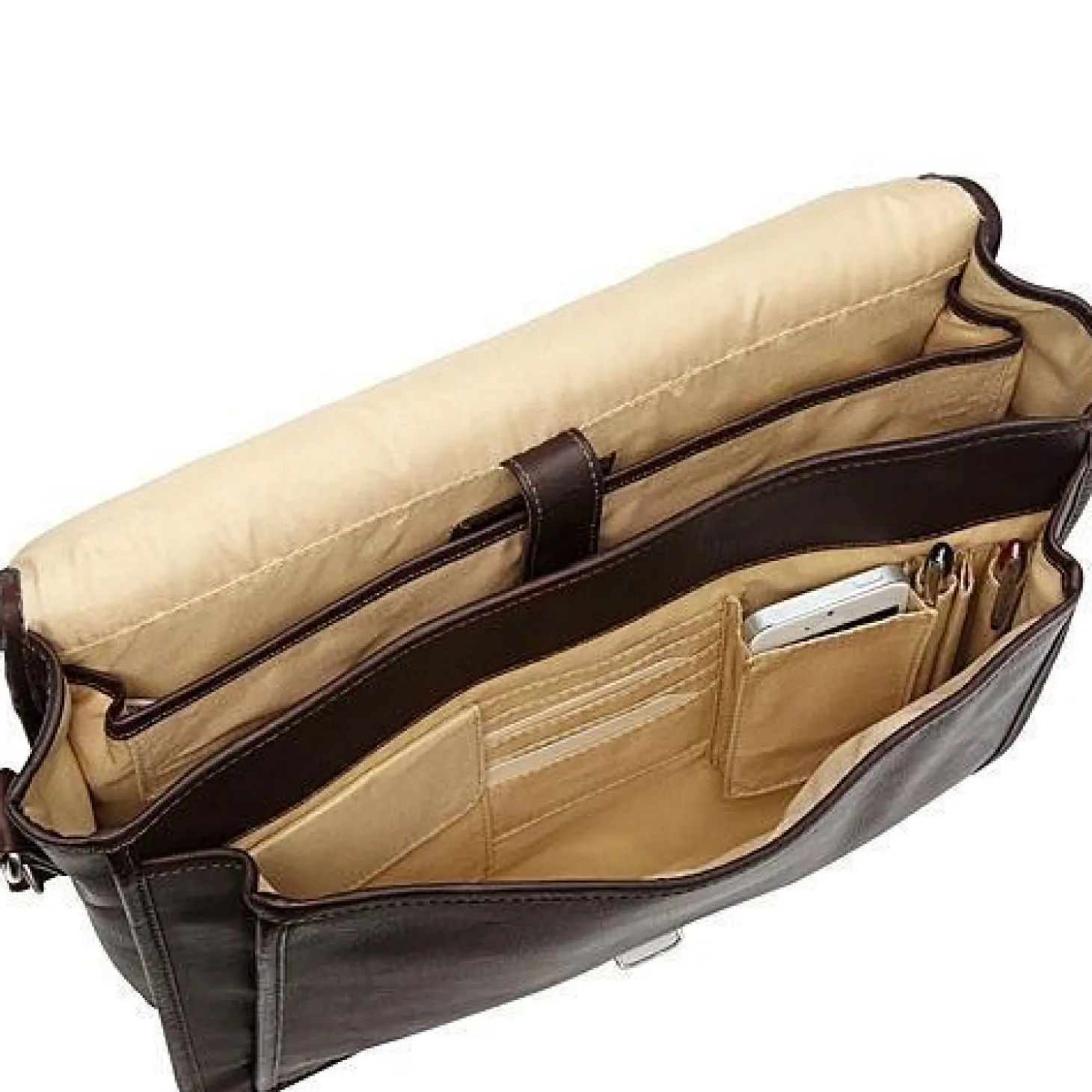 Piel Leather Small Flap-Over Laptop Brief