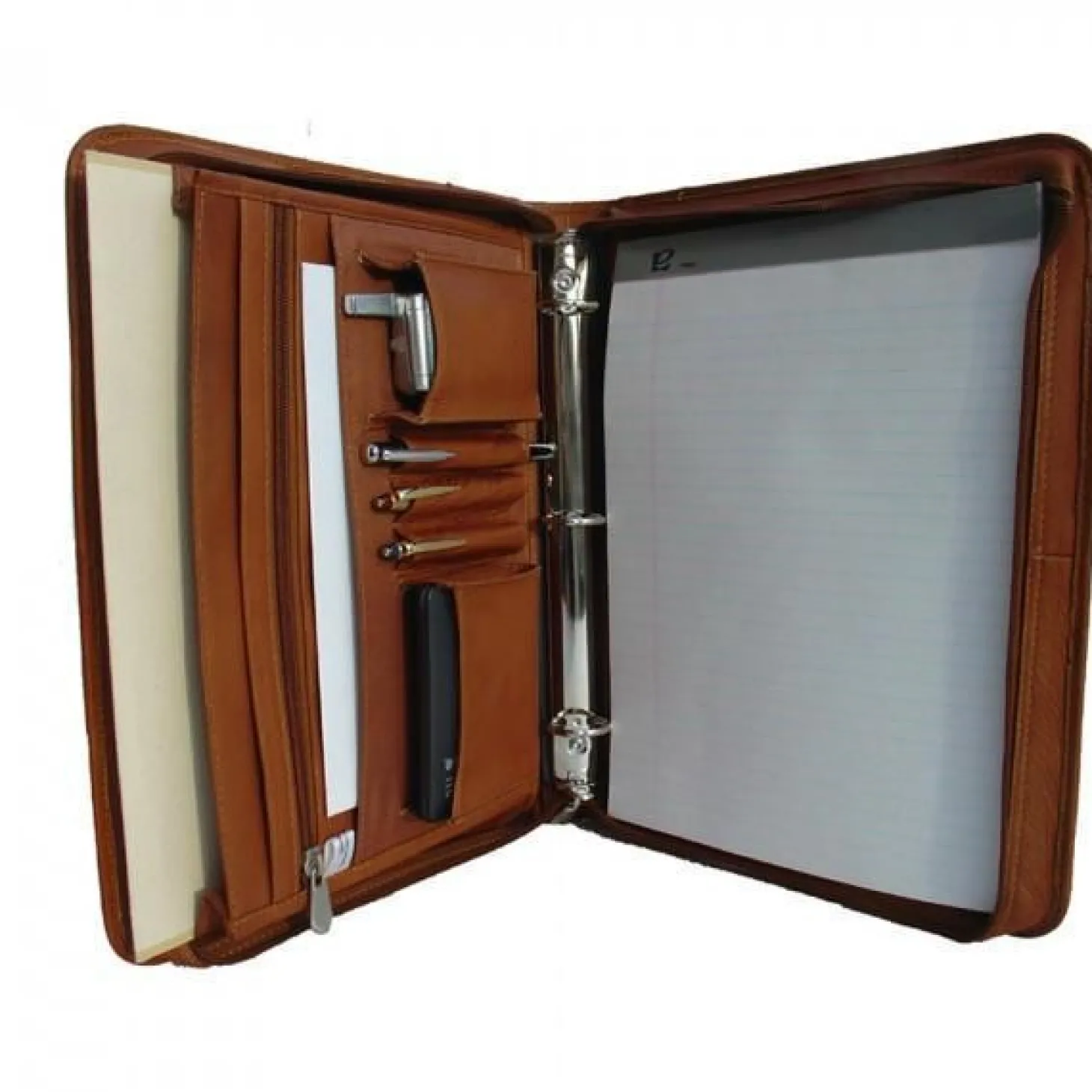 Piel Leather Three-Ring Binder