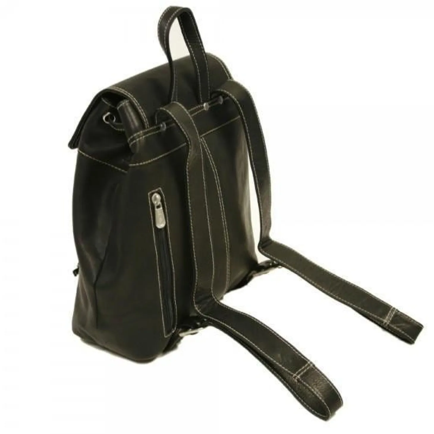 Piel Leather Top Flap Drawstring Backpack