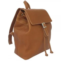 Piel Leather Top Flap Drawstring Backpack
