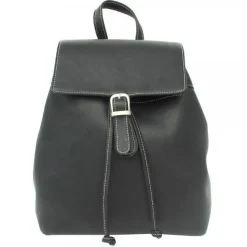 Piel Leather Top Flap Drawstring Backpack