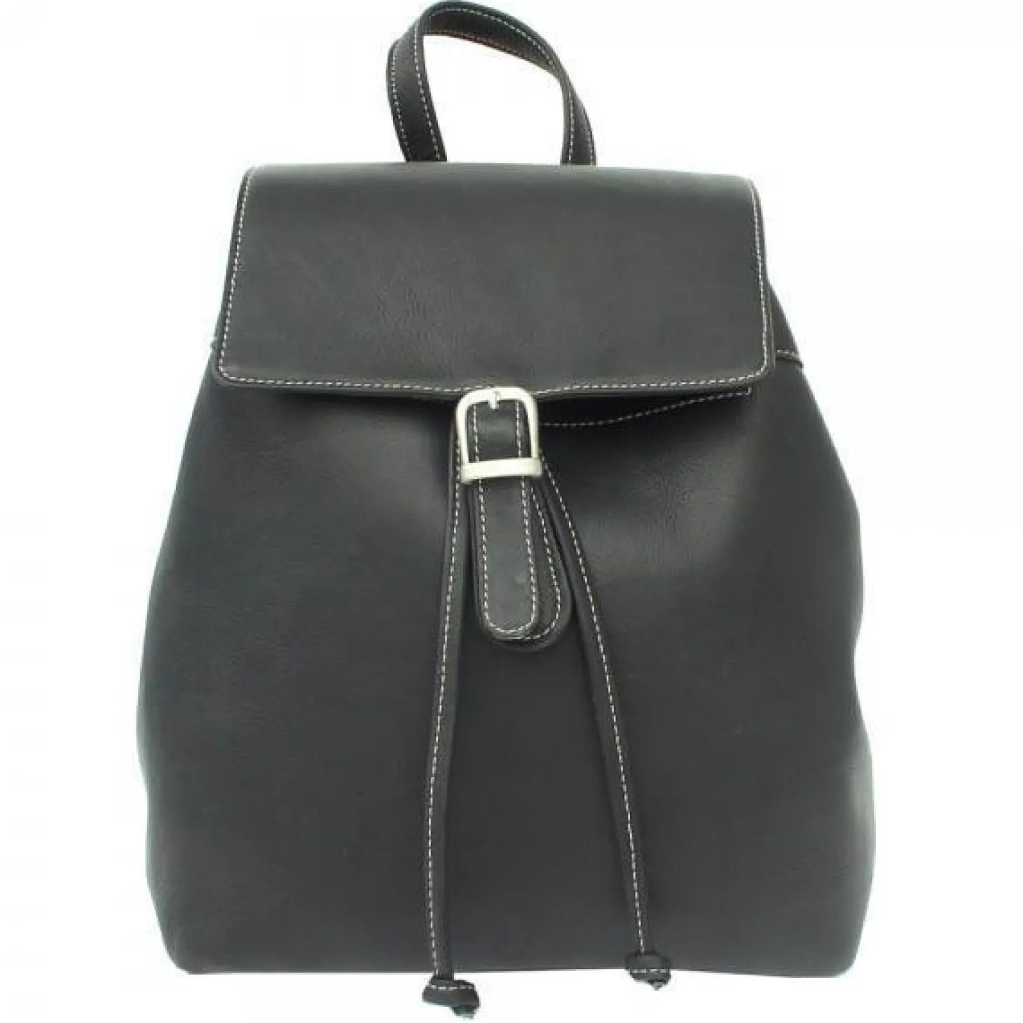 Piel Leather Top Flap Drawstring Backpack