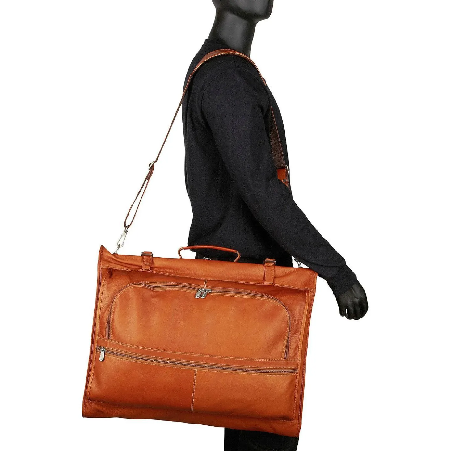 Piel Leather Tri-Fold Garment Bag