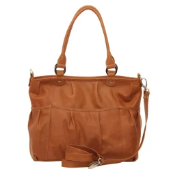 Piel Leather Zippered Cross-Body Tote