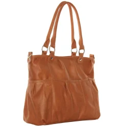 Piel Leather Zippered Cross-Body Tote