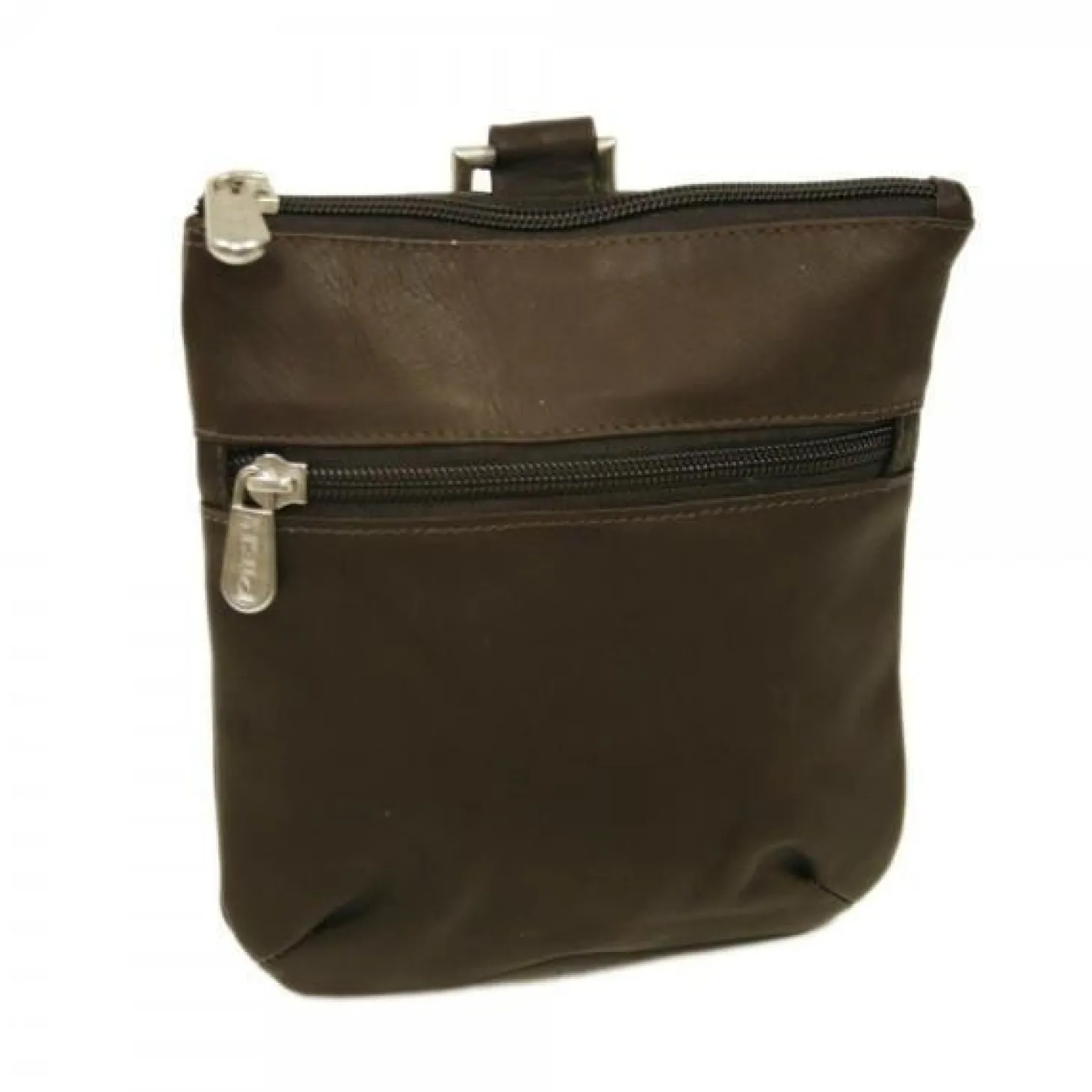 Piel Leather Zippered Valuable Pouch