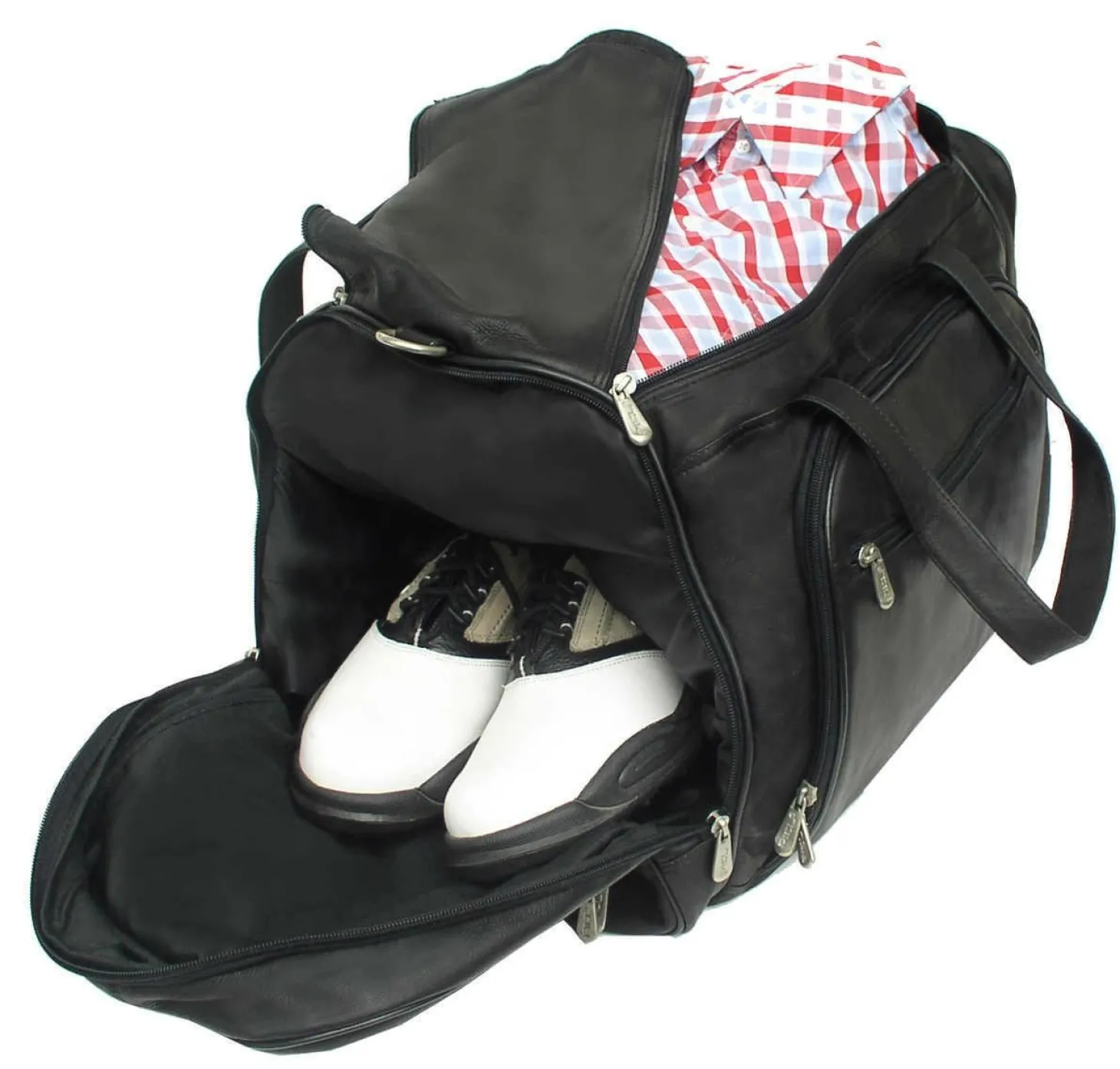 Piel Multi-Compartment Duffel Bag