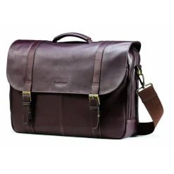 Samsonite Leather Business Cases Colombian Leather Flapover Case