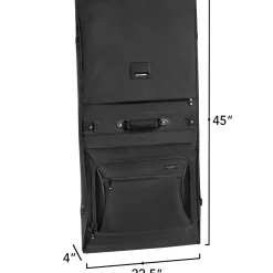 Wally Bags Solutions 45-inch Premium Garment Bag with Shoulder Strap and Multiple Pockets